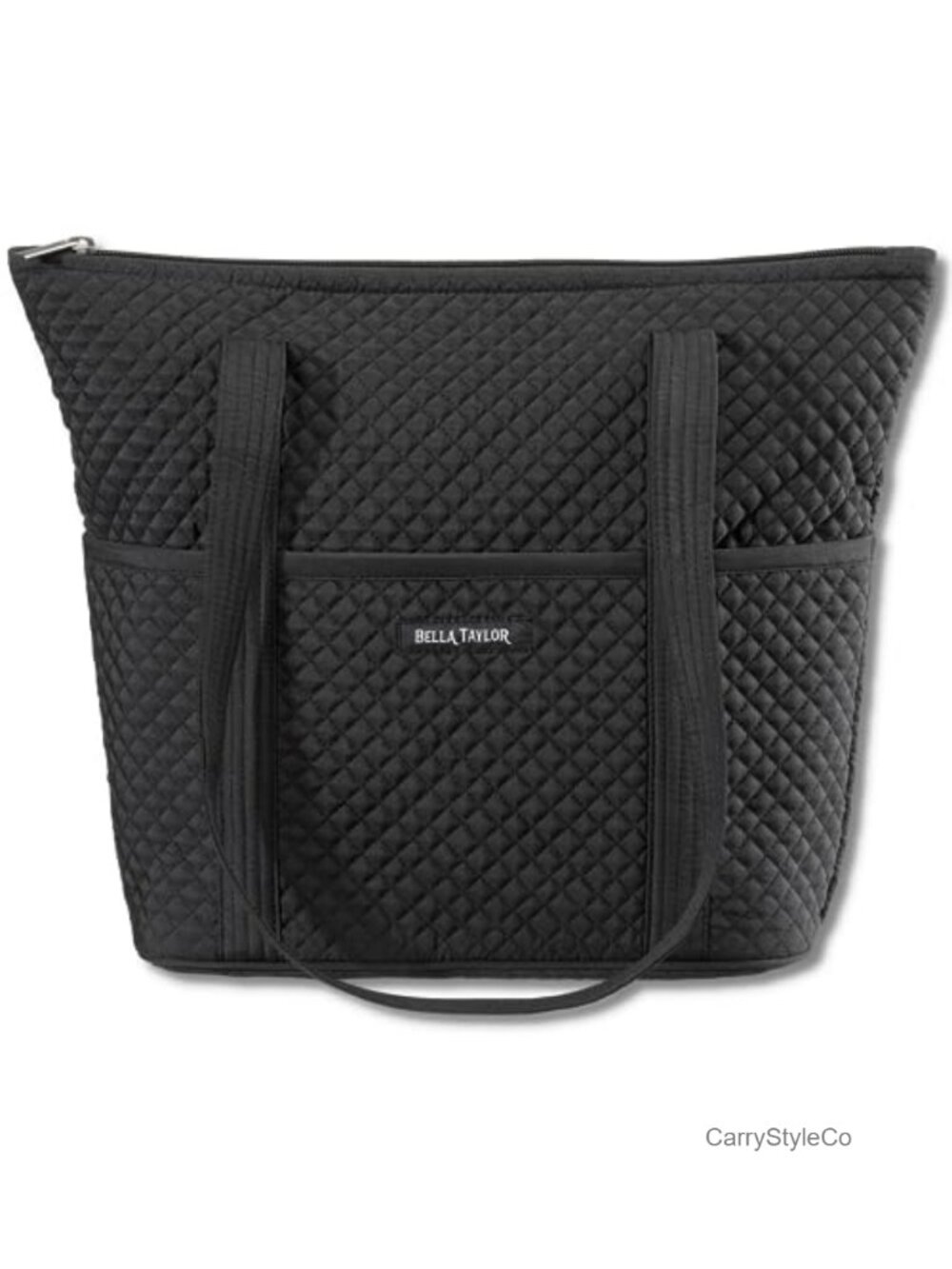 Quilted Tote Bag Lightweight Shoulder Handbag 10-Pocket Organizer